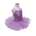 thumbnail image 4 of Oyolan Little Big Girls Sequins Ballet Dance Tutu Dress Ballerina Costume Gymnastic Leotard Dancewear Purple 6-7, 4 of 7
