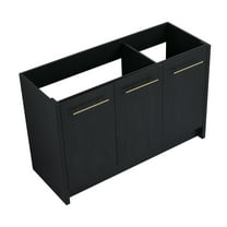 48 Inch Freestanding Bathroom Vanity (without Top Sink), Black Chestnut