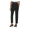 thumbnail image 2 of CALVIN KLEIN Womens Black Zippered Pocketed Mid-rise Slim Leg Wear To Work Pants Petites 12P, 2 of 3