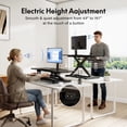 thumbnail image 4 of FLEXISPOT 40" Electric Standing Desk Converter, Height Adjustable Riser, Sit to Stand Monitor and Laptop Workstation with Wide Keyboard Tray, Black, 4 of 7