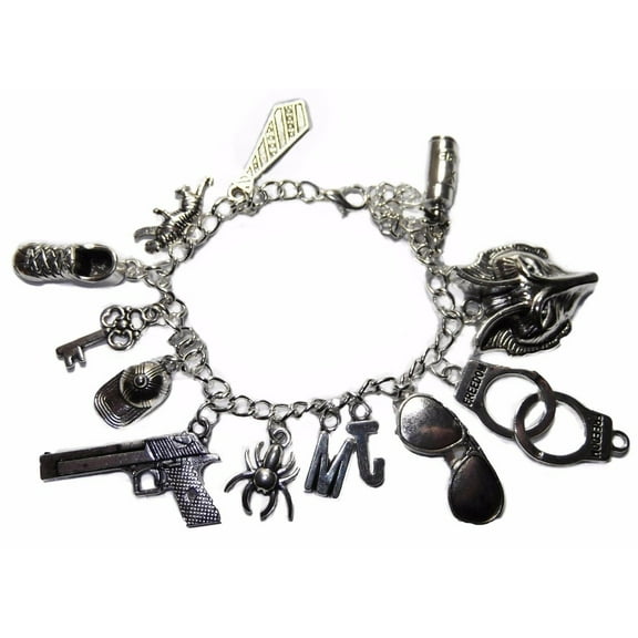Sherlock Holmes Silvertone Metal Charm Bracelet