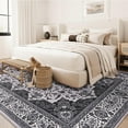 thumbnail image 4 of Lochas Vintage Accent Rugs Distressed Print Area Rug Low Pile Carpet for Living Room Bedroom Home Decor,Gray,5'x7', 4 of 6
