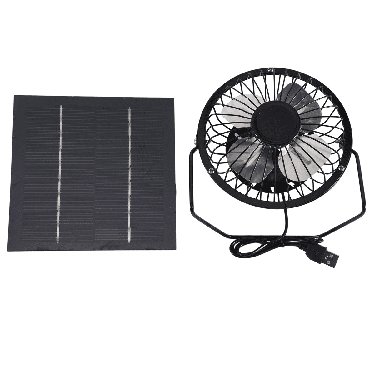 3X Mini Solar Panel Powered Ventilator Fan Portable 5W 4 Inch Greenhouse Solar Exhaust Fan for Office Outdoor
