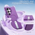 thumbnail image 2 of ExoGuard for Samsung Galaxy S25 Ultra Case, Adjustable Metal Kickstand, Soft Skin-Friendly Silicone Cover, Anti-Scratch Microfiber Lining - Purple, 2 of 7
