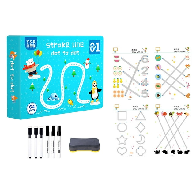 Writech Stylos Stylos de Dessin Stylo Ccontrol Entraînement Maternelle Enfants Stylo Effaçable Ensemble d'Entraînement de Concentration 5 ml Multicolore