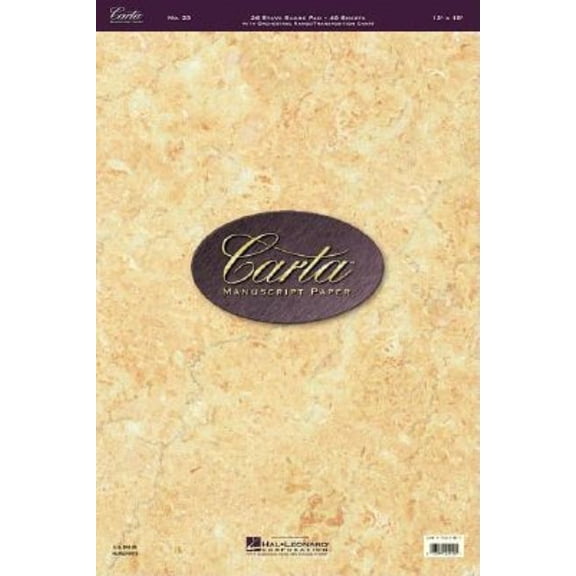 Carta Manuscript Paper No. 23 - Professional, (Paperback)