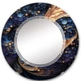 thumbnail image 2 of Designart "Mystic VORTEX I" Abstract Round Wall Mirror - Modern Oval Printed Decorative Oversized Mirror - Multiple Color Options, 2 of 5