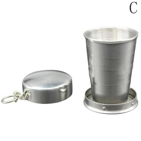

Edelstahl Faltbar Klappbecher Trinkbecher Teleskopbecher 75/150/250ML Tasse Y4C1