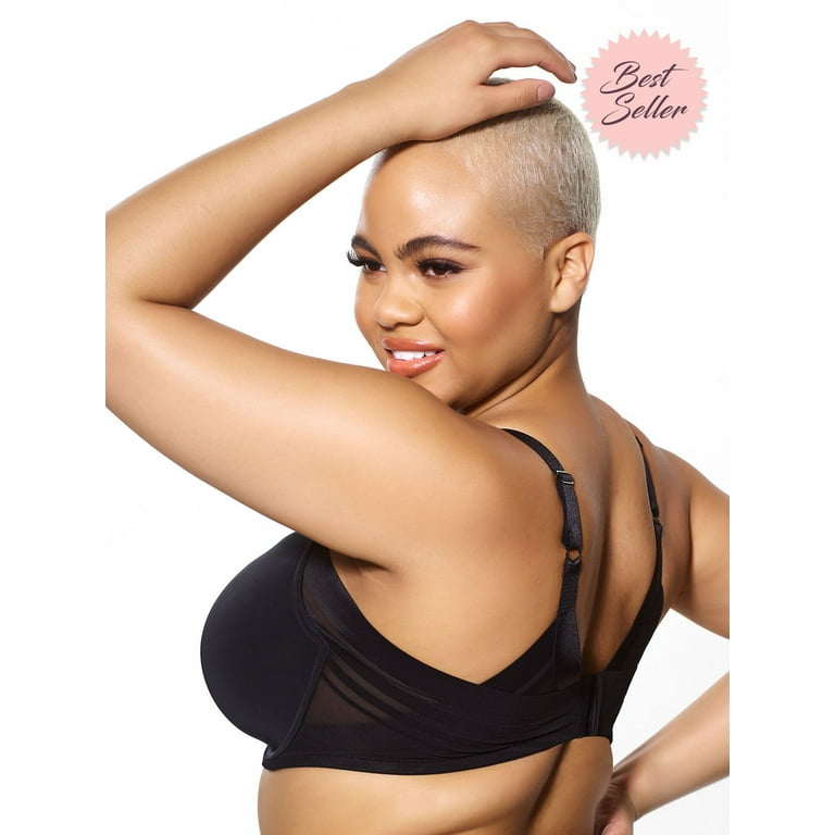 Paramour by Felina | Marvelous Side Smoothing T-Shirt Bra 2-Pack (Black  Warm Neutral, 38DD)