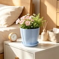 thumbnail image 6 of 6 Inch Plastic Plant Pots, 1pc Flower Pots,Planters with Drainage Holes & Saucers, Indoor Outdoor Garden Pots for Home Decor, 6 of 6