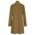 thumbnail image 3 of Wutalume Women's Fashion Long-Line Slim-Fit Coat Solid-Colour Long-Sleeved Outerwear, Elegant Wool Blend, Perfect for Fall and Winter, Office and Casual Occasions,Khaki XL, 3 of 7