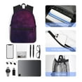 thumbnail image 4 of Vsdgher Black Dark Blue Purple Unisex Large Capacity Bookbag, Schoolbag, Casual Daypack for High School, College, Teens, Travel, Work, 4 of 6