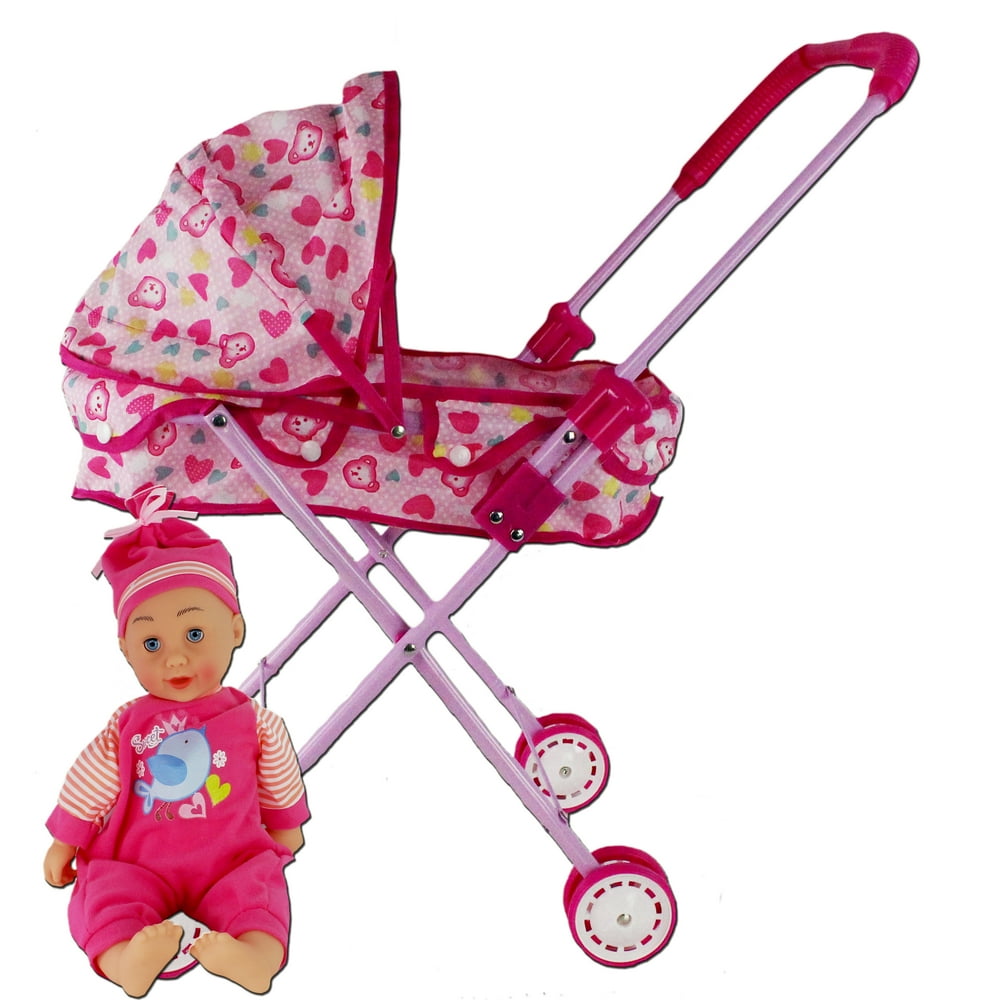 Children's Pretend Play My Lovely Doll & Stroller Playset Toy, Comes w