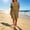 Khaki, variant on Women's Half Placket V Neck 3/4 Sleeve Top Drawstring Pocket Bermuda Shorts 2 Piece Outfit, Solid Summer Beach Casual Matching Set Beige XL(XL)