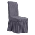 thumbnail image 4 of Funda para silla de comedor, tela suave, extraíble, lavable, largas para sillas, funda protectora para asiento para decoración del hogar, Gris Baoblaze Fundas de asientos de comedor, 4 of 7