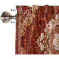 thumbnail image 4 of Window Curtains 84 Inch Length - 2 Panels, Vintage Brown Rod Pocket Curtain Panels, Boho Ethnic Geometric Abstract Art Southwestern Window Treatment for Bedroom/Kitchen, 52W x 84L Inch, 4 of 4
