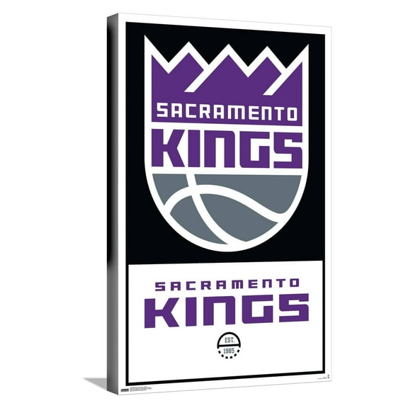 NBA Sacramento Kings - Logo 21 Canvas Wall Poster, 14.725" x 22.375"