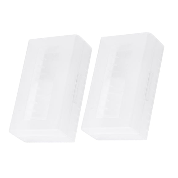 Xirurus 2PCS Battery Organizer Storage Case, Non-Waterproof Battery Box Container Holder for 18650 and 21700 Batteries, Clear, 2 Count