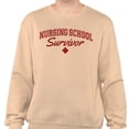 thumbnail image 2 of Nursing School Survivor Sweatshirt Unisex X-Large Sand, 2 of 5