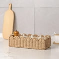 thumbnail image 5 of Paper Rope Scalloped Edge Toilet Paper Storage Basket, Small Living Room, Bedroom Decor Baskets for Over Toilet Storage Shelf, End Table, Shelves and More, with 2 Wooden Handle, Neutral, 5 of 6