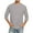 Gray, variant on Zenithome Men Shirt,Baseball 3/4 Sleeve Shirt Crew Neck Casual Three Quarter Sleeve T Shirts Comfortable Solid Color Fit Tee