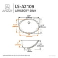 thumbnail image 3 of ANZZI Rhodes Series 21.5 in. Ceramic Undermount Sink Basin in Glossy White, 3 of 5