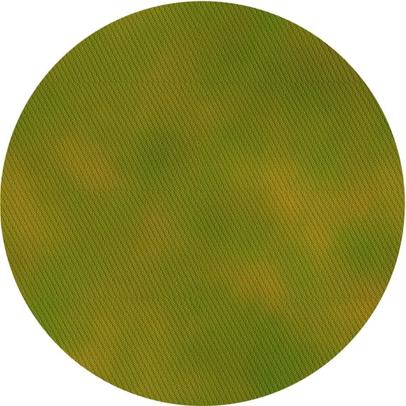 Ahgly Company Indoor Round Patterned Olive Green Area Rugs, 6' Round