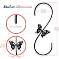 thumbnail image 3 of JGJJUGN Wrought Iron Garden Hook Set, Hummingbird Feeder Hanger, Flower Pot Hanging Bracket, Decorative Plant Hanger, Heavy Duty Steel, Versatile Outdoor Hook, Multi-Purpose Iron Hooks (2 Pack), 3 of 6
