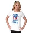 thumbnail image 3 of Puerto Rico Baseball State Flag Pride Womens Slim Fit Graphic Tee Brisco Brands X, 3 of 5