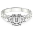 thumbnail image 5 of IGI Certified 1 Carat Emerald Shape Lab Grown Diamond Engagement Ring | 14K White Gold | Valencia Three Stone Vintage Diamond Ring | FG-VS1-VS2 Quality Friendly Diamonds, 5 of 7