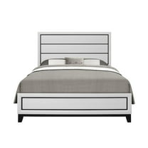 Global Furniture USA Rustic Transitional Kate White Queen Bed, White