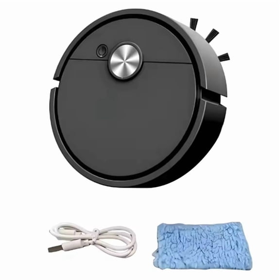 Smart Vacuum Cleaner 4000Pa Strong Suction Smart Sweeping Robot Vacuum Cleaner for Hard Floors Pet Hair Carpets Black
