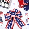 thumbnail image 5 of 4 Roll 24 Yard 4th of July Red White and Blue Wired Edge Ribbon Patriotic Star and Striped Ribbons Set DIY Crafts for Memorial Day Gift Wreath Bow Craft Party Decor, 5 of 8