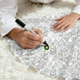 thumbnail image 5 of oqasdz Robes pour Filles Robe de Fête Imprimée avec Lacets devant Manches Longues et Fermeture Élastique Arrière pour Fête de Vacances, 5 of 5
