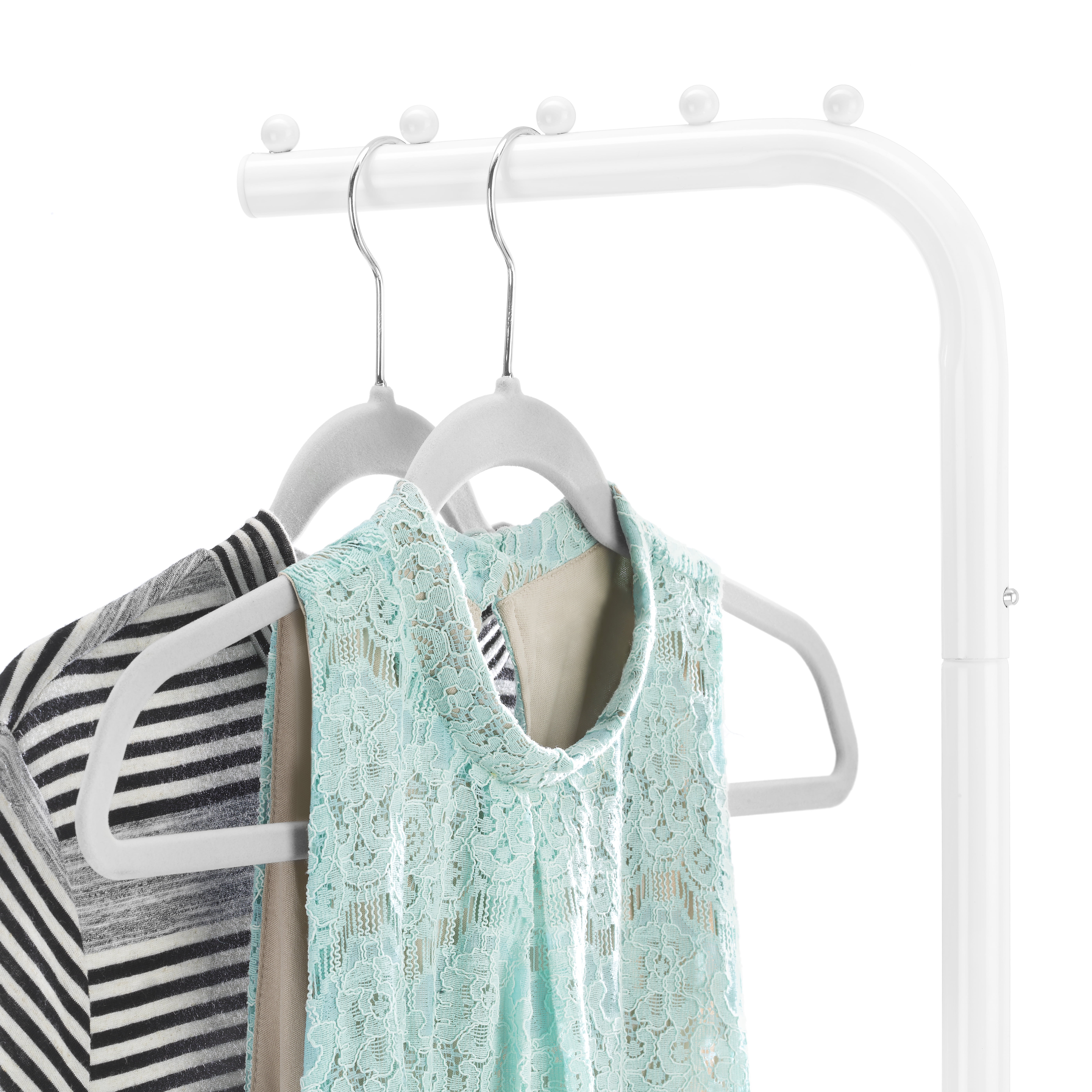 Whitmor Magnetic White Laundry Valet Hanging Rod - Clothes Drying Rack -White