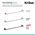 thumbnail image 5 of Kraus 24" Bathroom Towel Bar, Brushed Nickel, 2.1"H, 5 of 7
