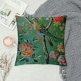 thumbnail image 2 of Creowell Green Chinoiserie Pillow Cover  Vintage Bird Flower Throw Pillow Covers Farmhouse Floral Decorative Pillowcase Outdoor Square Cushion Cover for Couch Sofa Bedroom Decor, 2 of 5