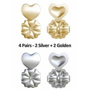 Earring Backs Earring Lifts 4 Pair Gold Silver Magic Back Support Stop Droop Or Sag