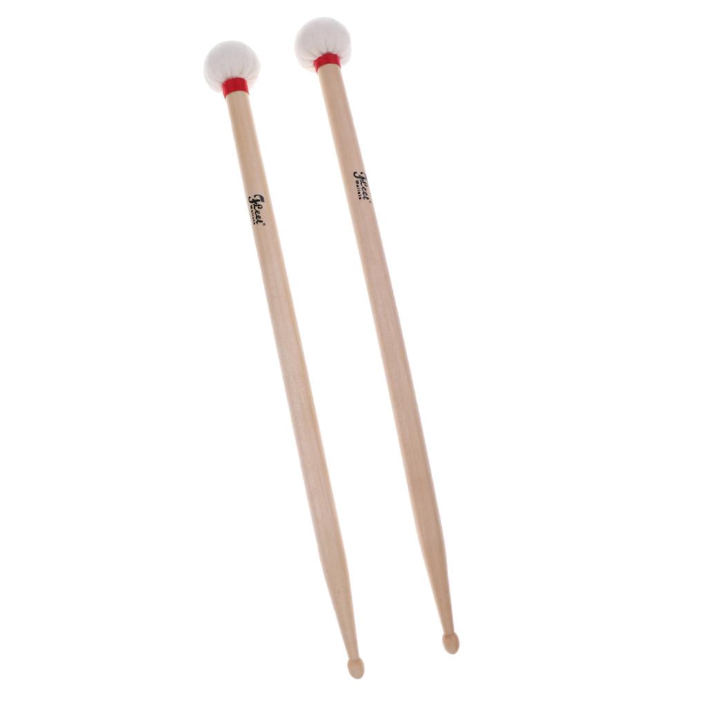 LeeQinersw Durable 1 Pair 5B Drum Drumsticks Mallet Soft Hammer Drum Set Accessory for