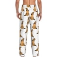 thumbnail image 3 of Uemuo German Shepherd Dog Pattern Men's Wide Leg Palazzo Lounge Pants with Pockets Light Weight Loose Comfy Casual Pajama Pants-Small, 3 of 9