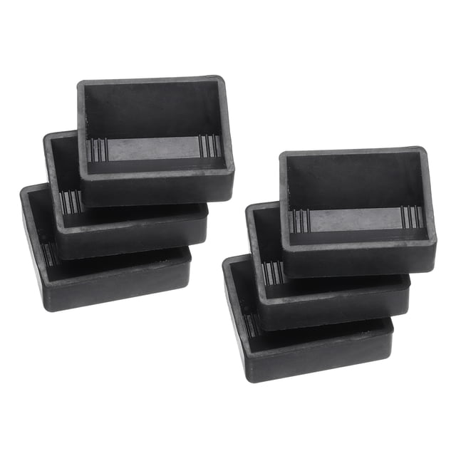 Tazas de Muebles, 6 Piezas - Taza de Rueda de Goma, Topes de Cama para Prevenir Deslizamientos que se Ajustan a Todas las Ruedas (Negro, 65x56mm)