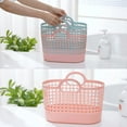 thumbnail image 4 of Cesta portátil para ducha, bolsa de plástico suave con asas, organizador de drenaje, bolsa de aseo para baño, dormitorio universitario, cocina, campamento, gimnasio, color azul, 4 of 8