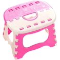 thumbnail image 1 of Folding Step Stool Portable Plastic Step Stool Non-Slip Kitchen Bathroom Bedroom Folding Stool Compact Plastic Step Stool Cartoon Stool Outdoor Fishing Children's Stool (Green), 1 of 8