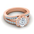 thumbnail image 3 of Diamond-Capitals 2.35 Carat Natural Diamond Aquamarine Gemstone Latest Bridal Ring for her Solid 14K Rose Gold Size 8.5, 3 of 8