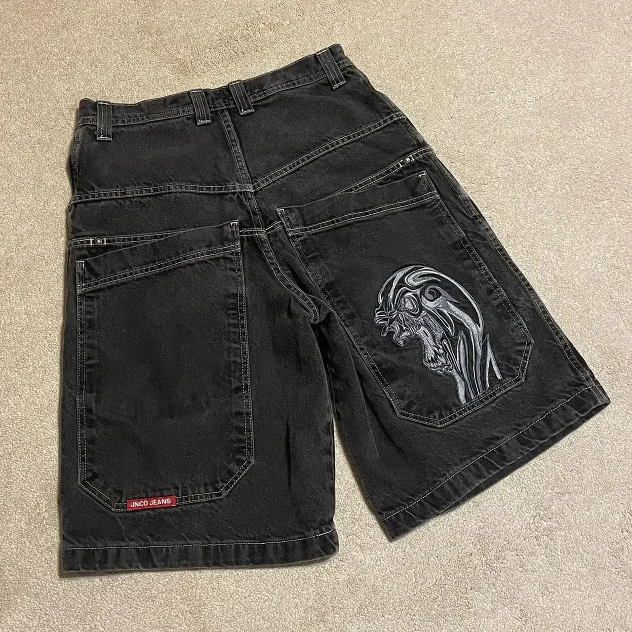 【as\"on】 SMOG WIDE PANTS ◆ Extreme Distressed Detail Wide Leg Jean In Black Denim | EGO