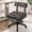 Black Background Print, variant on Lessmore Sewing Chair Adjustable Height & Back Support, Upholstered Craft Chair with Drawers for Sewing Room, Home Office