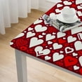 thumbnail image 4 of nygtbtfer Valentines Tablecloth - Red Heart Valentines Day Table Cloth, Plastic Disposable Rectangle Valentine Table Cover for Table Decorations and Party Decor, 4 of 7