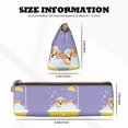 thumbnail image 4 of Xecao Corgi Washing in Bathtub Print Leather Pencil Case -Stationery Bag Pen Holder for Work & Office, 4 of 5