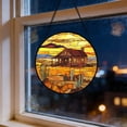 thumbnail image 4 of Stained Glass Window Hanging Ornament for Home and Garden with Colorful Light Display, 4 of 6