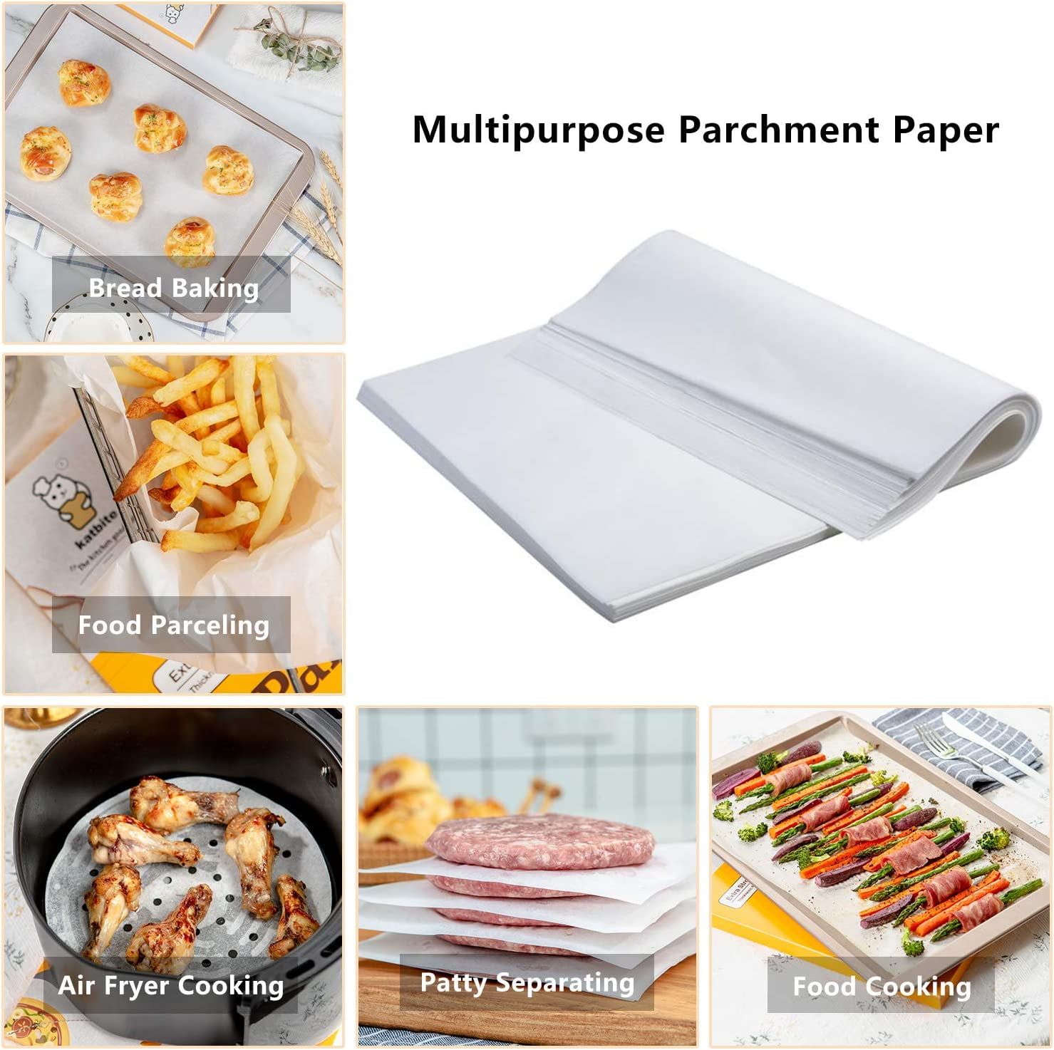 Heavy Duty Parchment Paper Sheets, Precut Parchment Paper for Quarter Sheet Pans Liners, Baking Cookies, Bread, Meat, Pizza, Toaster Oven, Size: 11.8